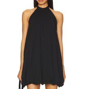 Elegant Black Backless Halter Dress